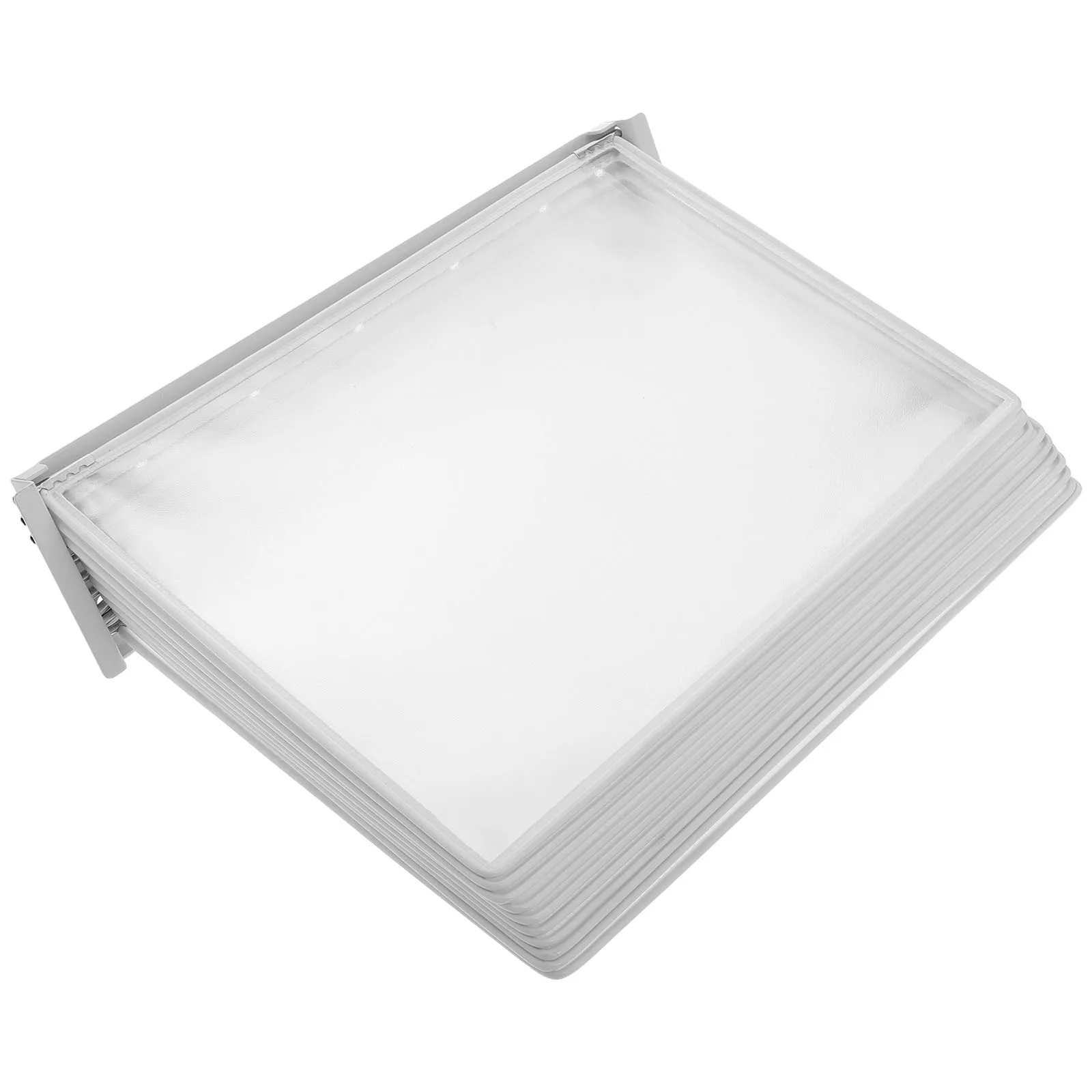 

10-Page Flip File Folder A4 Wall Mounted Document Holder Large Capacity Storage Organizer For Office Reference Files Folder