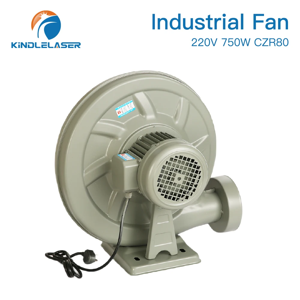 KINDLELASER 220V 750W Exhaust Fan Air Blower Centrifugal for CO2 Laser Engraving Cutting Machine Medium Pressure Lower Noise