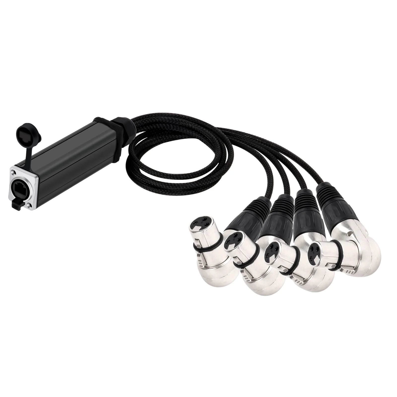 Imagem -04 - Ângulo Direito Xlr Masculino e Feminino Cabo de Áudio Splitter Extensão de Rede Palco Estúdio Speaker Rj45 Conversor Cat5 3pin