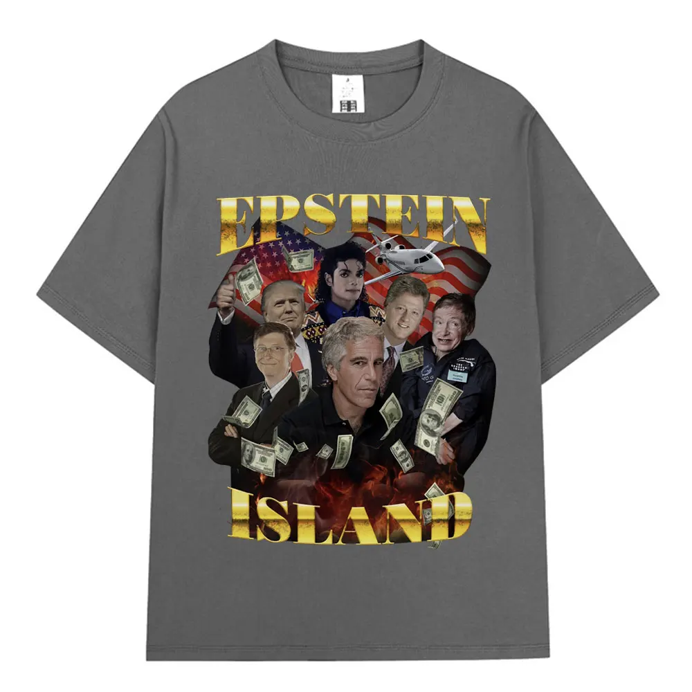 Jeffrey Epstein Graphic T Shirt Men Fashion Vintage Harajuku Short Sleeve T-shirt 100% Cotton Casual Oversized T-shirts Unisex