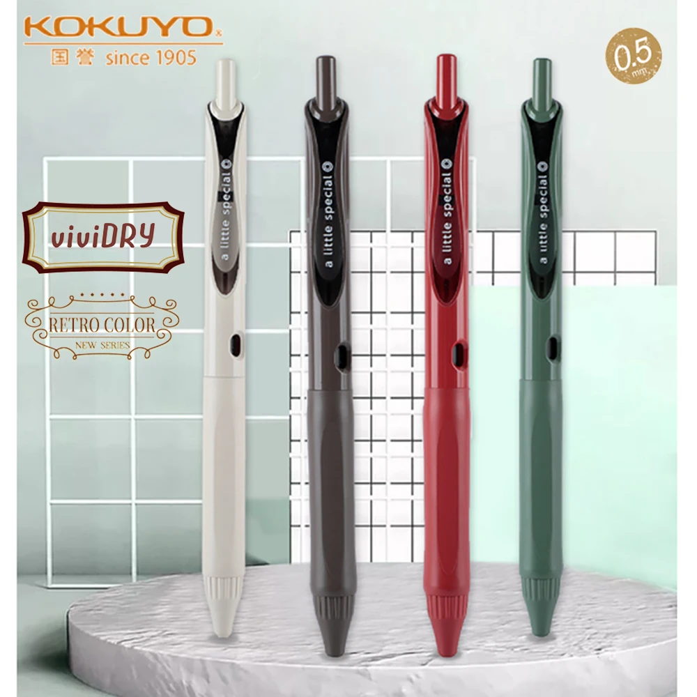 

Kokuyo Press Neutral Pen WSG-PRS302 One Meter New Pure Series Quick Dry Color Rod Black Pen Student Office Signature Pen 0.5