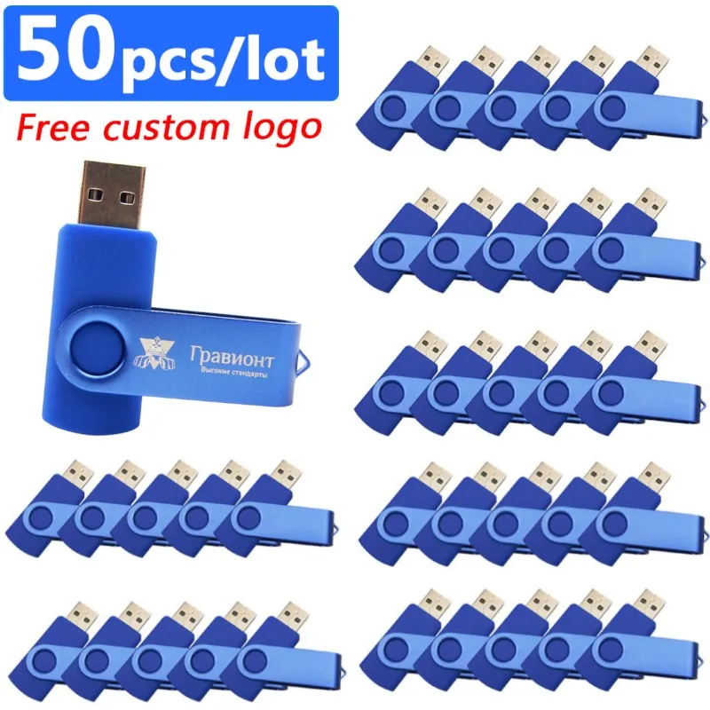 Custom LOGO 50PCS 4GB 8GB 16GB 32GB 64GB High Speed Usb Stick 2. 0 memoria stick memory Flash DriveUSB2.0 Flash Drive Pen Drive