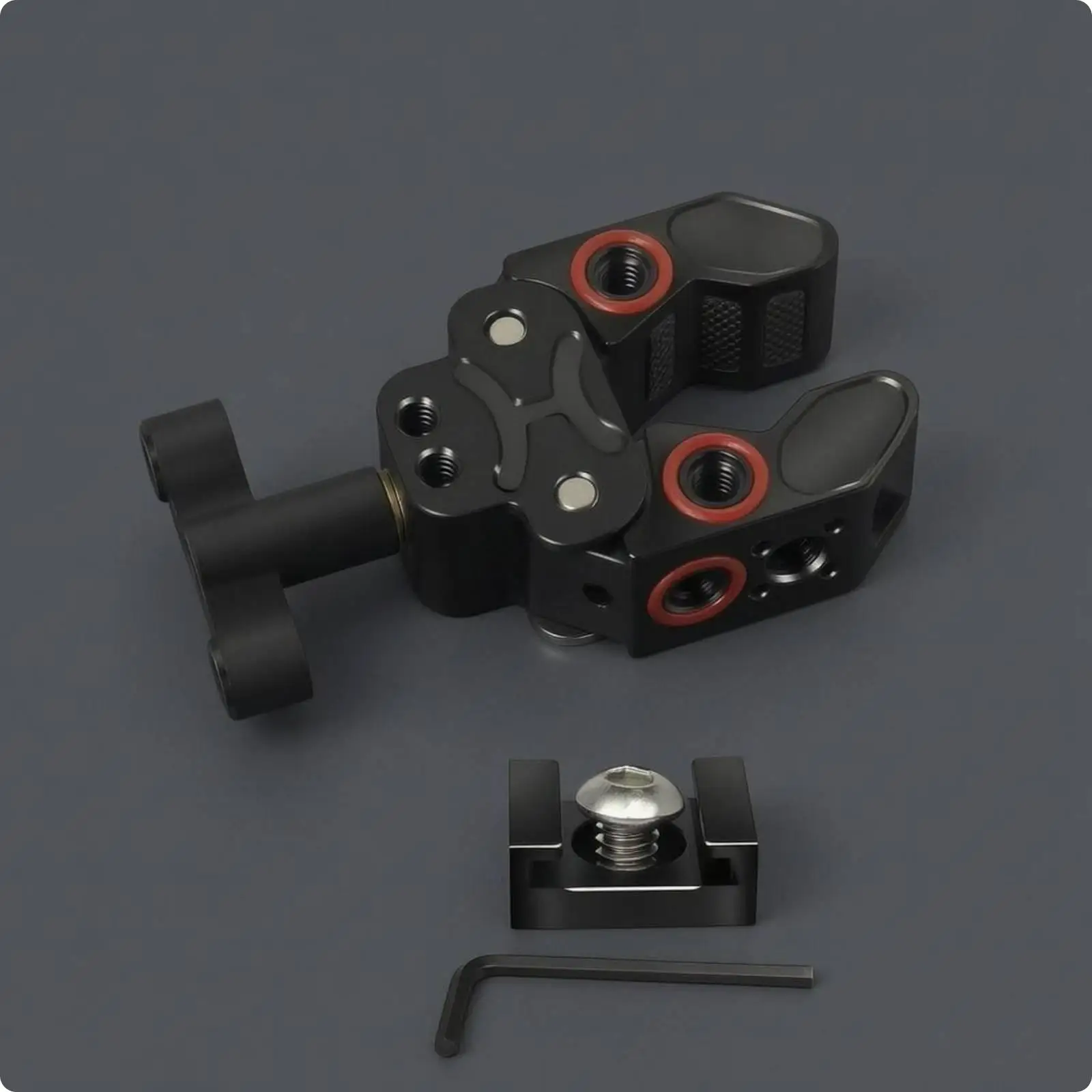Gripping Claw Mount 1/4 Inch Thread Holes Metal Clamp Mount Anti-Slip