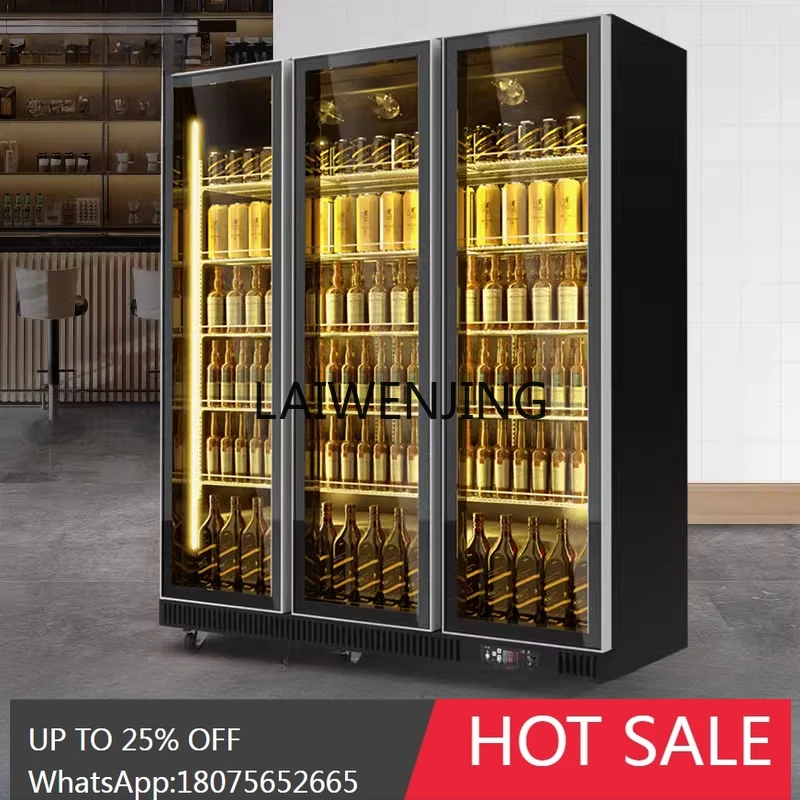 MJY Bar Display Refrigerated Commercial Refrigerator Supermarket Fresh-keeping Freezer Three-door Beverage Cabinet