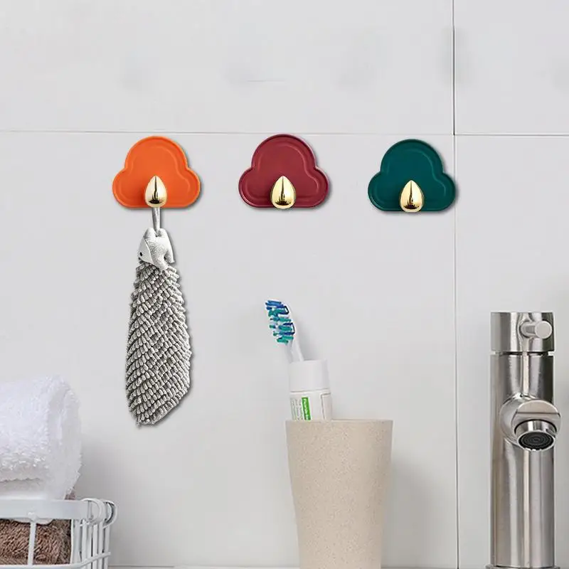 Crochets Muraux Utilitaires avec Bandes Adhésives, Étanches à l'Huile, pour Serviettes, Décorations dans les Espaces de Vie