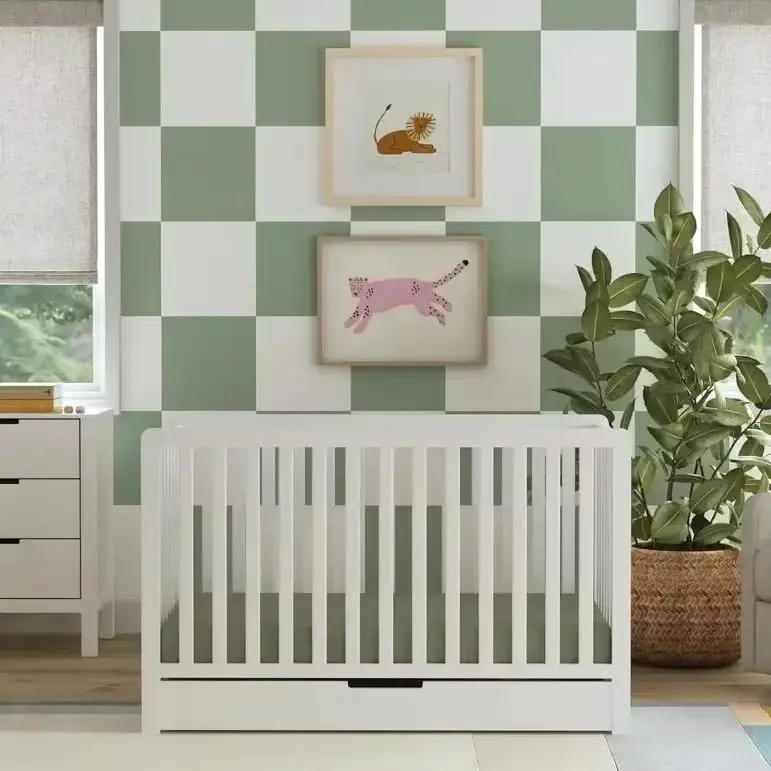 

Carter's by DaVinci Colby 4-in-1 Convertible Crib with Trundle Drawer in White, Greenguard Gold Certified, Undercrib Storage