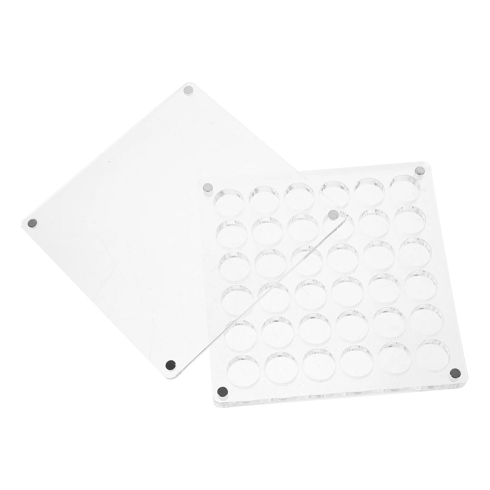 Caixa Organizadora Magnética para Strass de Unhas com 36 Compartimentos, Armazenamento Seguro e Exibição de Acessórios