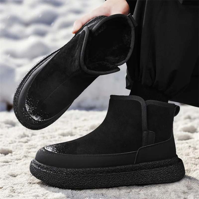 AIYUQI Women's Snow Boots 2025 New Thick-soled Non-slip Women Short Boots Large sSize Warm Female Winter Shoes Ankle Boots39-44