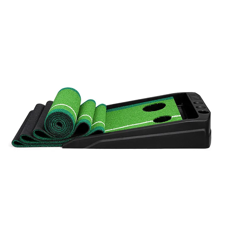 New Design Indoor Golf Putting Mat Automatic Ball Return Golf Trainer Aids Golf Putting Green With Anti Slip Base