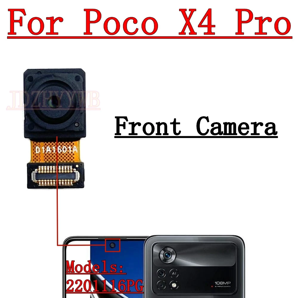 

Задняя передняя камера для Xiaomi Mi Poco X4 Pro X4Pro 5G View Широкий задний модуль основной камеры Запасные части Poco X4 GT X4GT