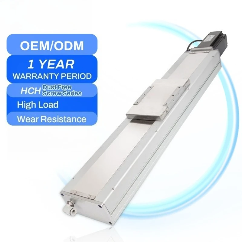 Embedded Slotted Electric Ball Screw on Gear Stepping Motor Magnet Track Drive Actuator 1000 mm Linear Guide