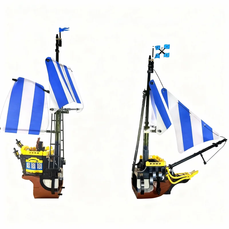 1548 elementów MOC Karibyjski Klips, statyw piracki, model do składania, klocki konstrukcyjne, prezenty świąteczne, kreatywna zabawka DIY, edukacyjna zabawka dla dzieci