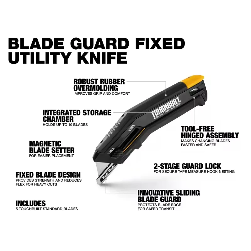 TOUGHBUILT clamp type tool knife TB-H4-11-G multifunctional stable blade for precise cutting