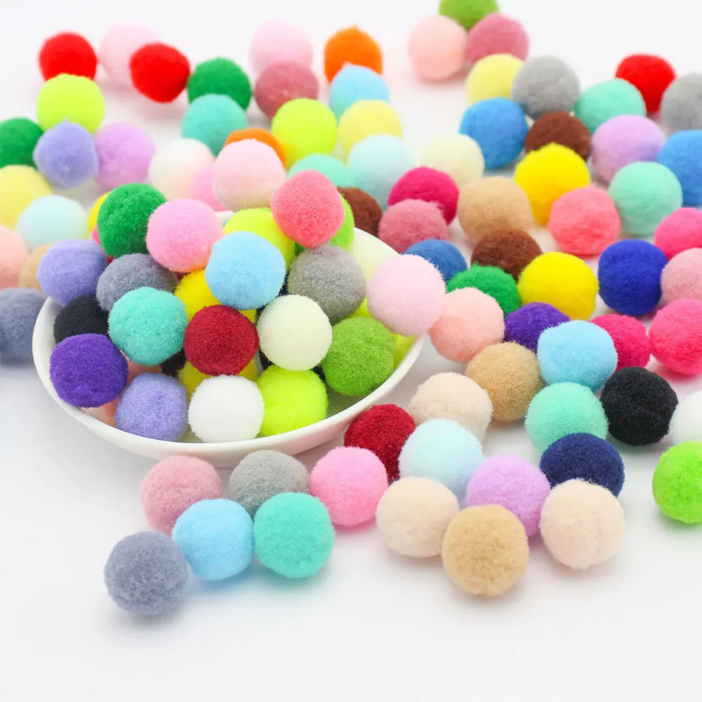 8/10/15/20/25/30mm Multicolor Pom Poms Balls Plush Crafts For DIY Kids Toys Wedding Decor Sewing Supplies  K0403