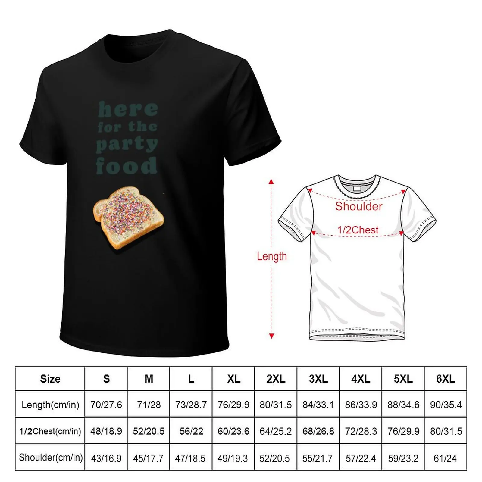Here For The Fairy Bread T-Shirt Soft Touch Basic Cotton T-Shirt