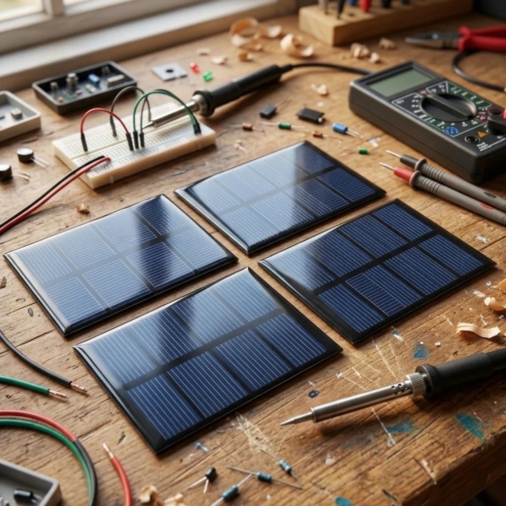 For Home Crafting Compact for Solar Module Sustainable Energy Kit Lightweight Epoxy Solar Panel Growatt Weather Resistant