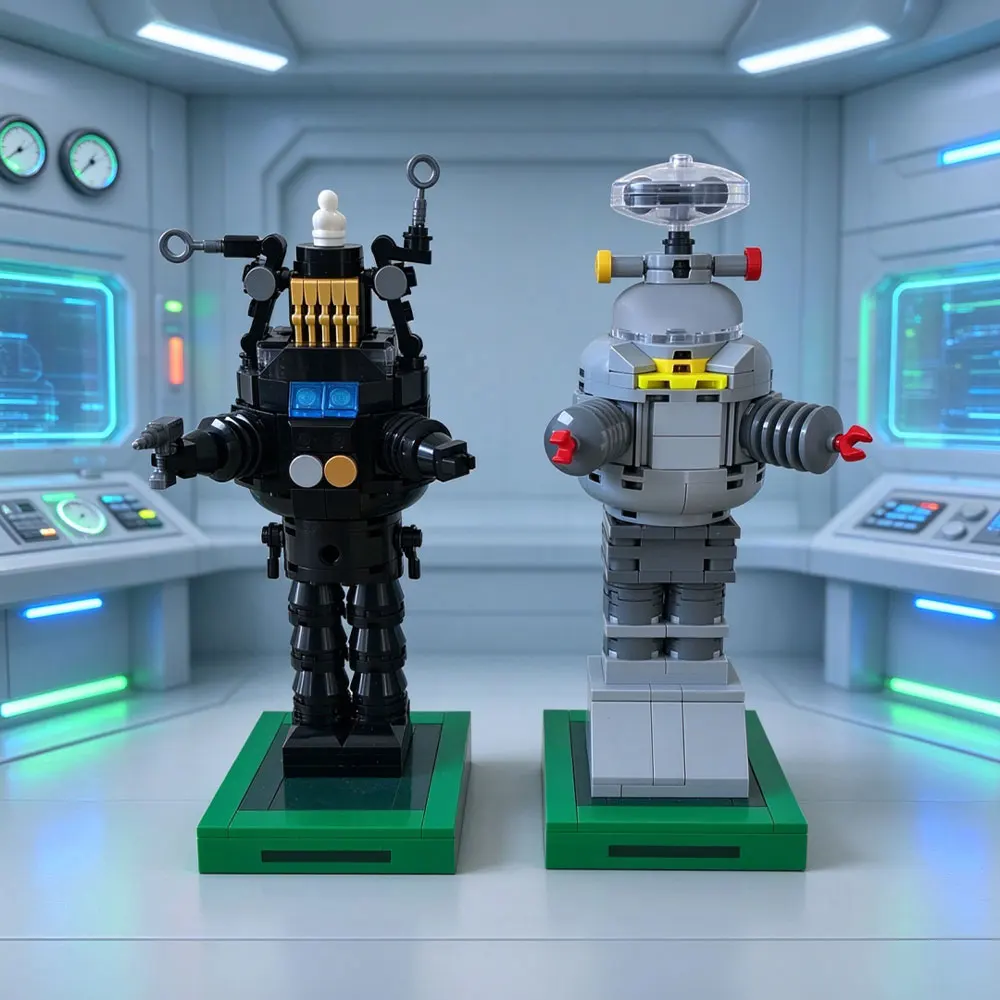 Forbidden Planet Building Blocks Kit Sci-Fi Figure Robby the Robot and B9 Robot Creative DIY Home Decor Bricks Toy Adult Gift