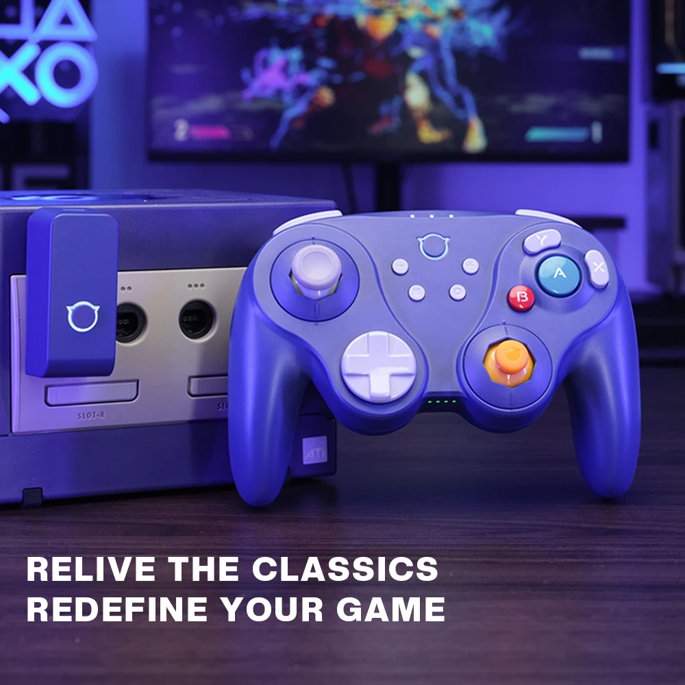 

NYXI для Gamecube/WII/Switch2 Warrior Gamecube Bluetooth игровой контроллер фиолетовый беспроводной геймпад