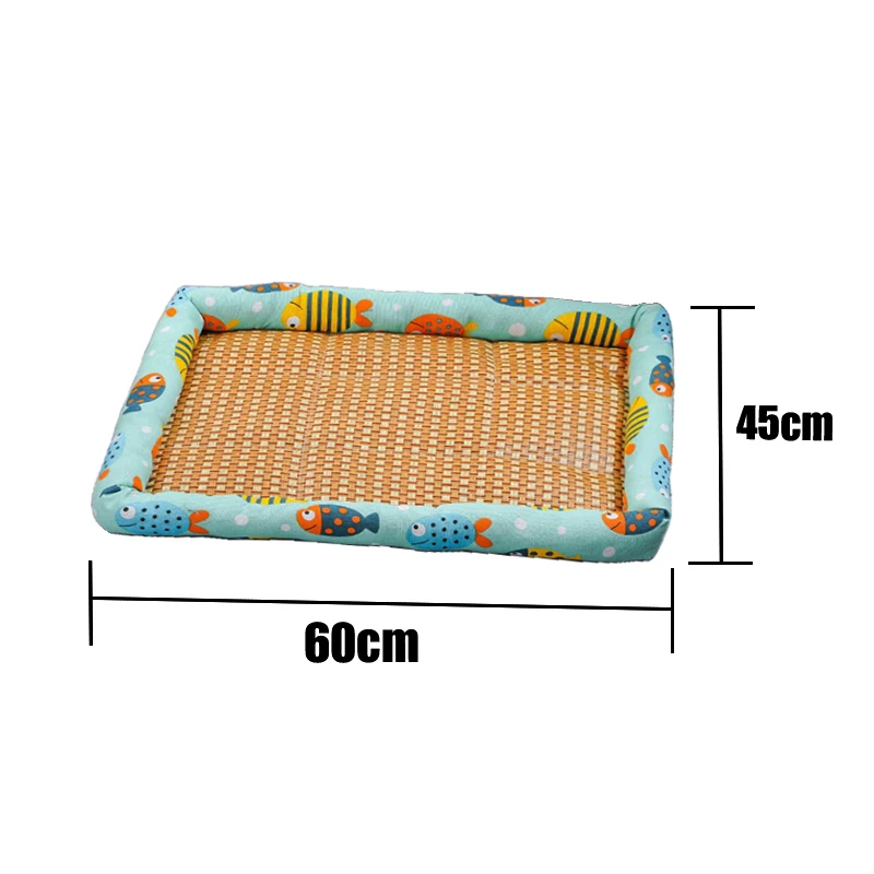 Pet Cooling Mat Dog Cat Sleeping Pad Cool rattan Dog Cat Seat Cushion Pet Sleeping Bed Kennel For Dogs Cat