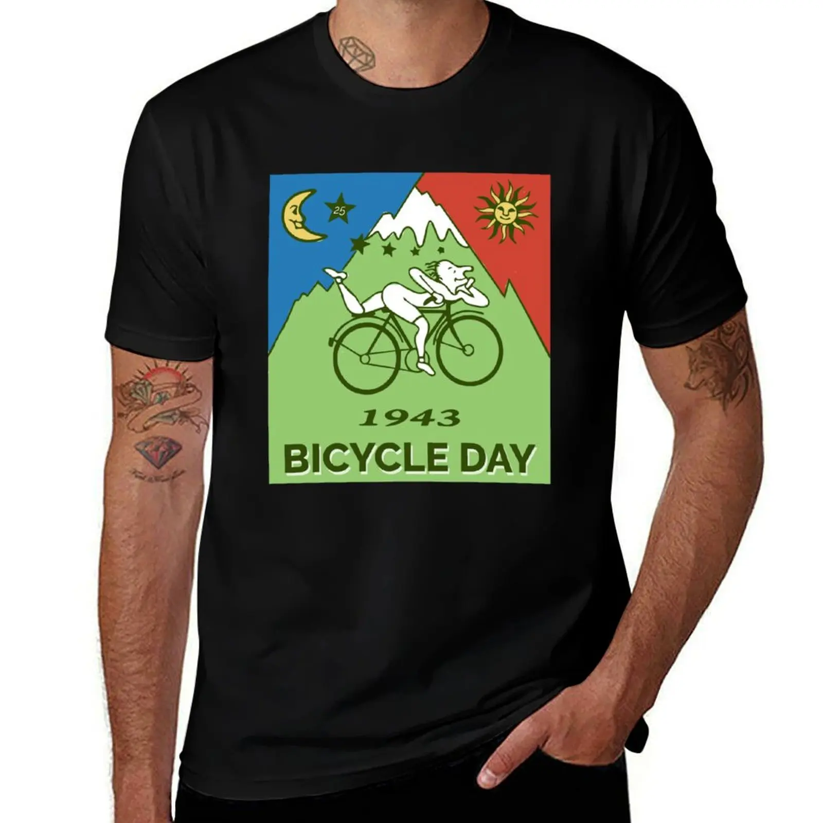 

Bicycle Day T-shirt - 1943 Vintage (Albert Hofmann LSD) T-Shirt essential t shirt cotton t shirt pack T-Shirt