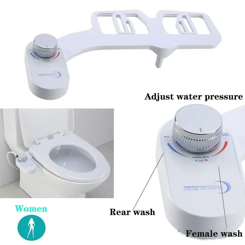 Smart Toilet Bidet Sprayer Portable Nozzle Non-Electric Single Cooling Sprayer Women's Self Cleaning Adjustable Water Pressure