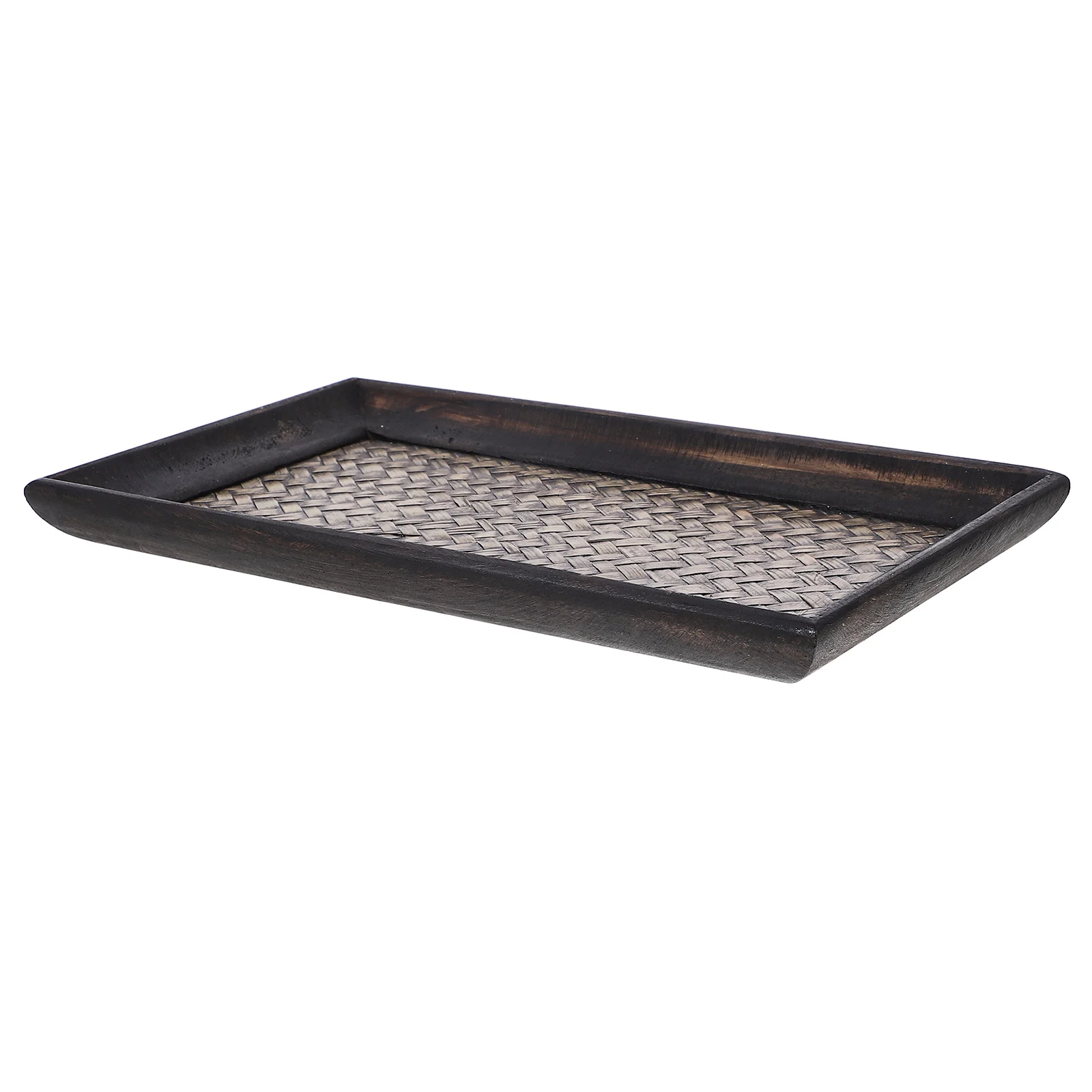 

Bamboo Woven Tray 6x10cm Vintage Home Decor Heat Insulation Nonslip Table Protection Wooden Tray for Kitchen Room Buffet