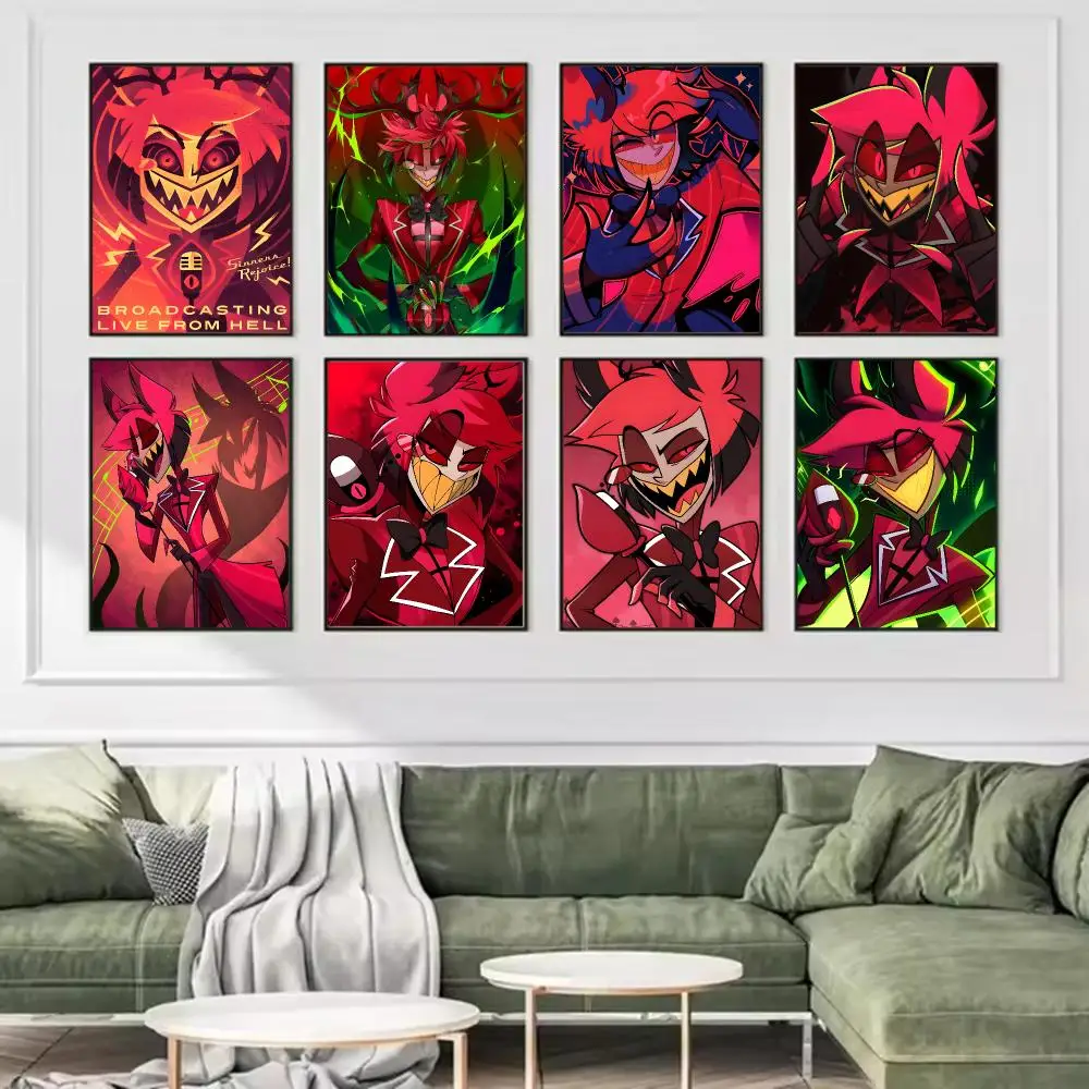 Alastor H-Hazbin Hotel Poster Trendy And Easy-to-Apply Wall Art Stickers For Home Decor And Dorm Room Walls