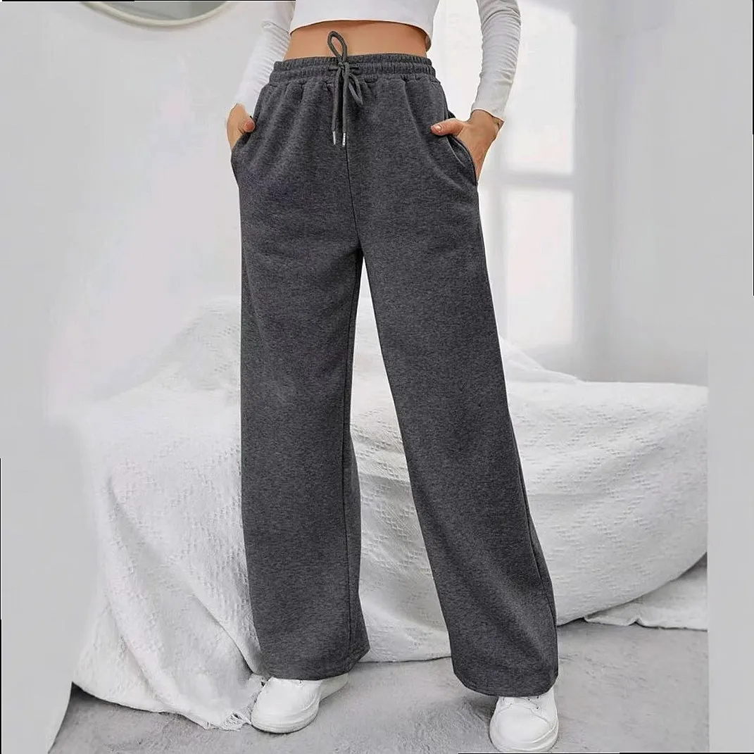 Loose Fit High Waist Sweatpants Joggers for Women, Winter Thick Casual Sport Pants, Plus Size Sweatpants