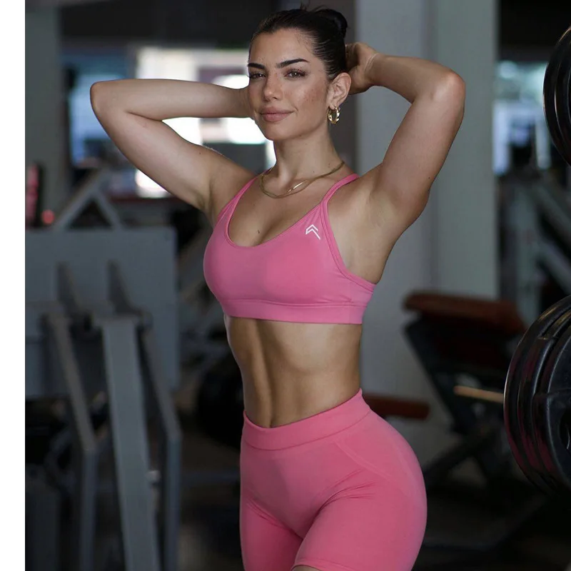 New Women's Summer Vest Fitness Bra Shock-proof High-strength Suspension Breathable Quick-drying Yoga Vest Sports Underwear