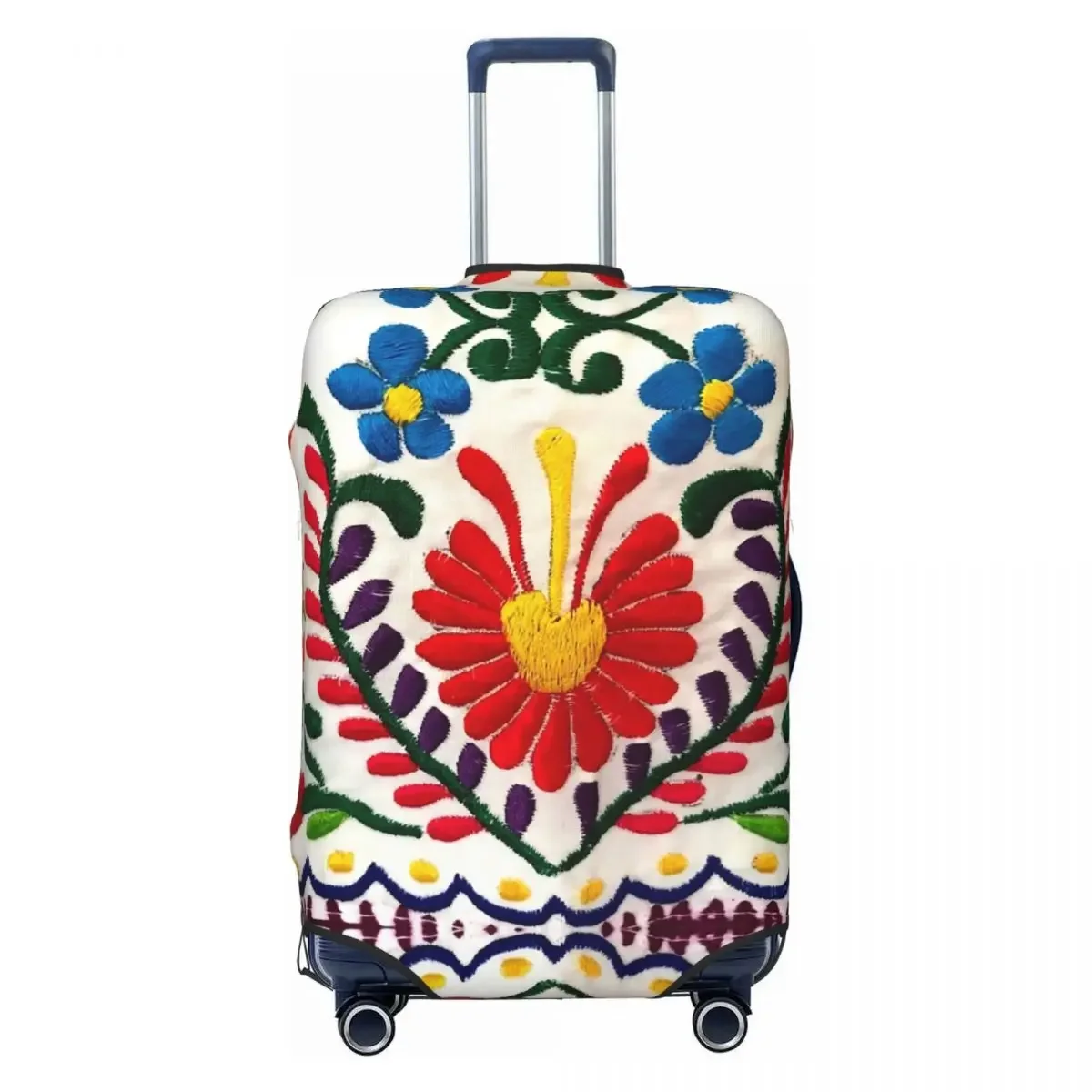 

Mexican Flowers Suitcase Cover Washable Luggage Covers Protector for 18-32 inch