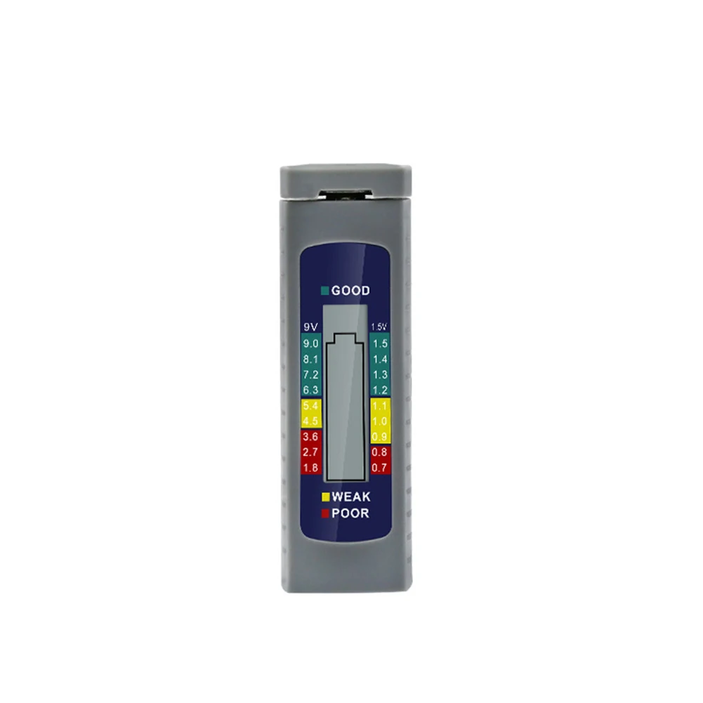 

LCD Display Digital Battery Tester for Quick Identification of AA AAA and 9V Batteries Lightweight ABS Construction