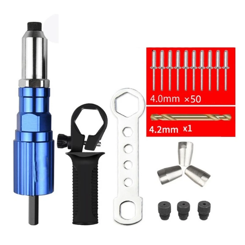 

Electric Rivet Adapter Blind Rivet Nut Drill Converter Riveting Tool Insert Nut Tool For Cordless Drill Riveter