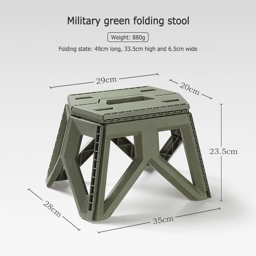 Lightweight Foot Stool Portable Mini Camping Stool High Load-Bearing Collapsible Fishing Stool for Home Kitchen Outdoors