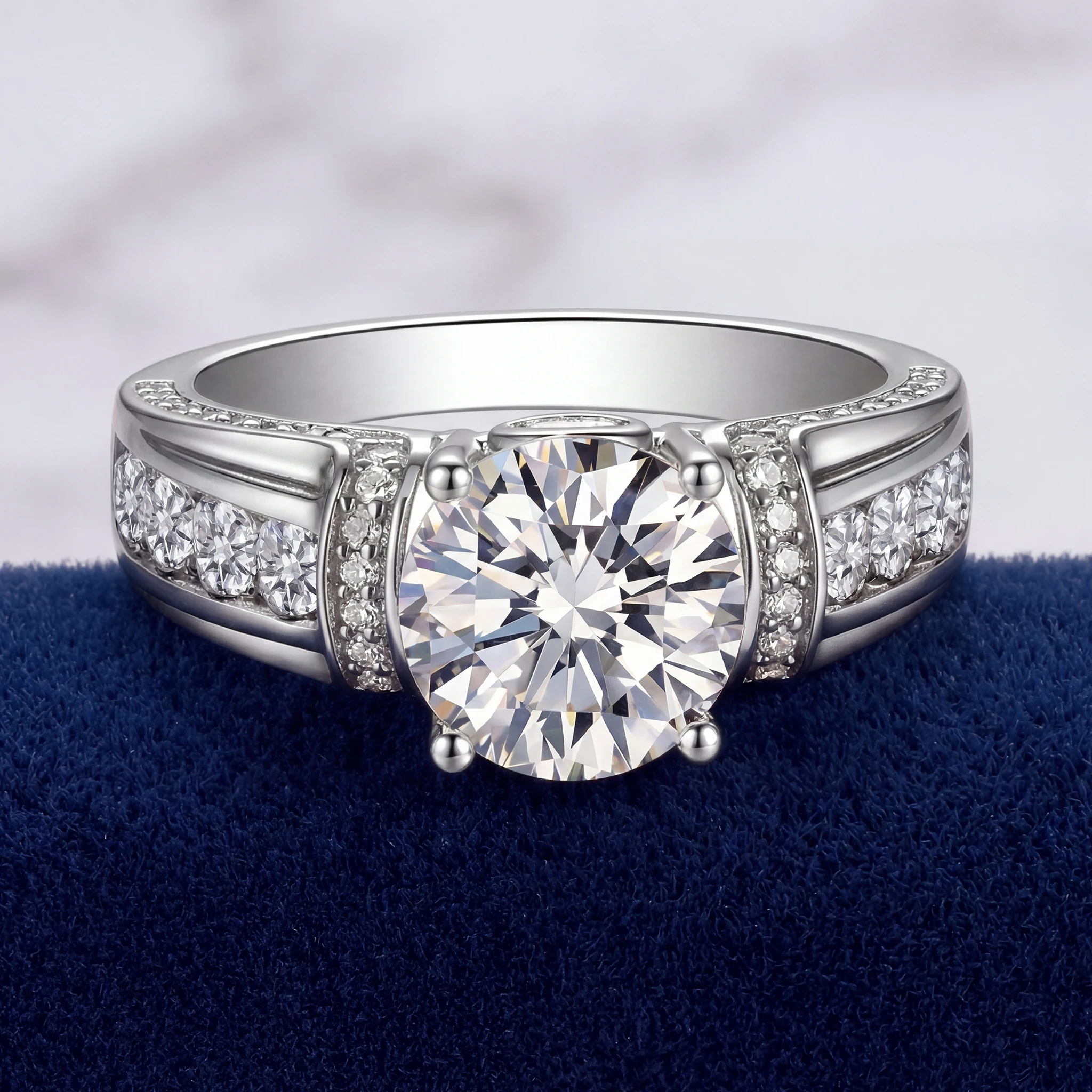 

Мужское обручальное кольцо с муассанитом 3 карата, D VVS1, с бриллиантовой огранкой, подарок на день рождения или годовщину