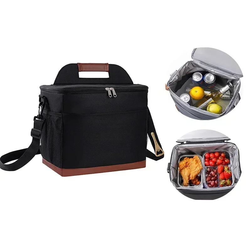 Wärmeerhaltung Mittagessen Umhängetaschen Verdickte Outdoor Oxford Bento Tasche Warm Kalt Große Kapazität CLE1-S