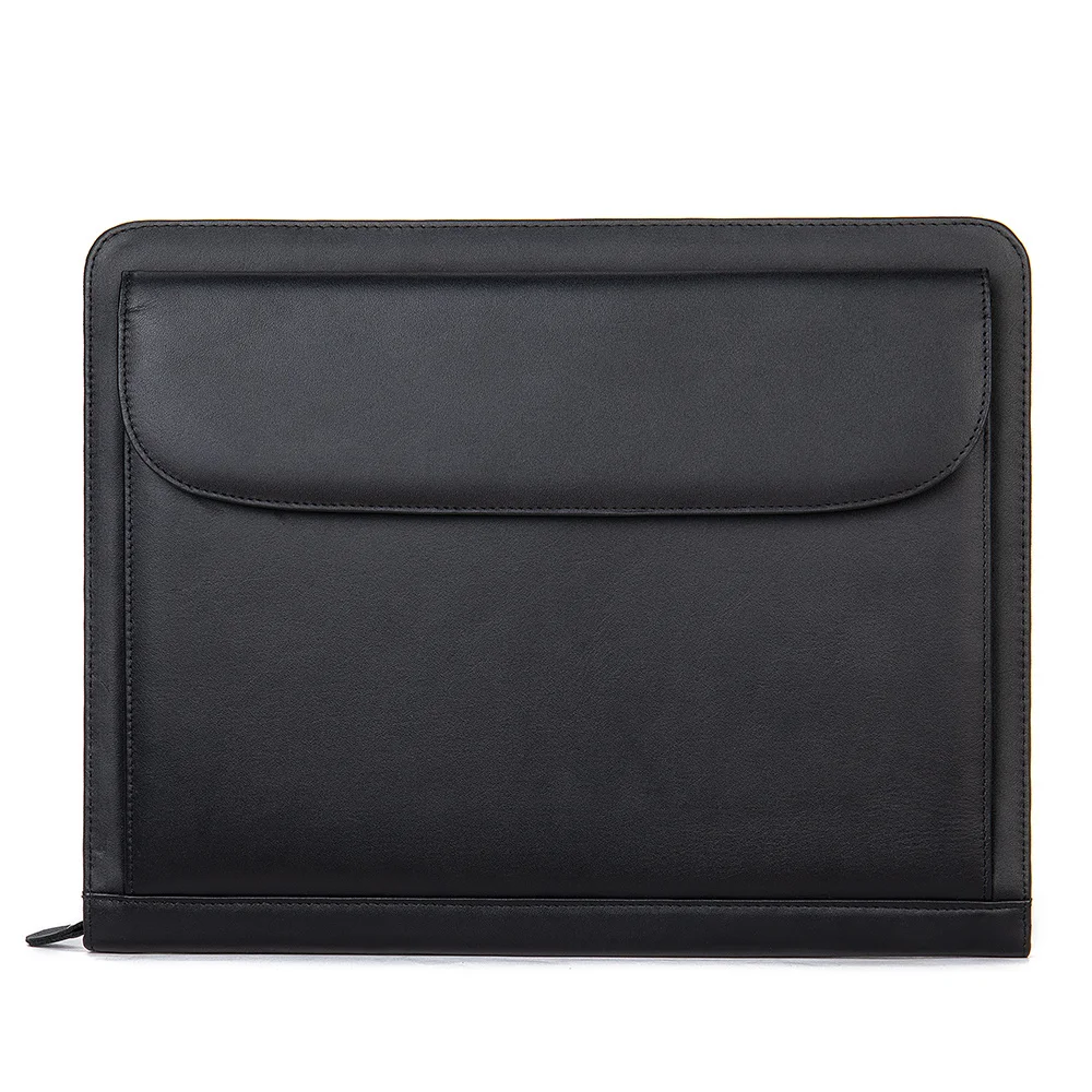 Genuine Leather men A4 Document Bag Vintage wallet Envelope file folder portfilio card holder coin purse male cluth bag