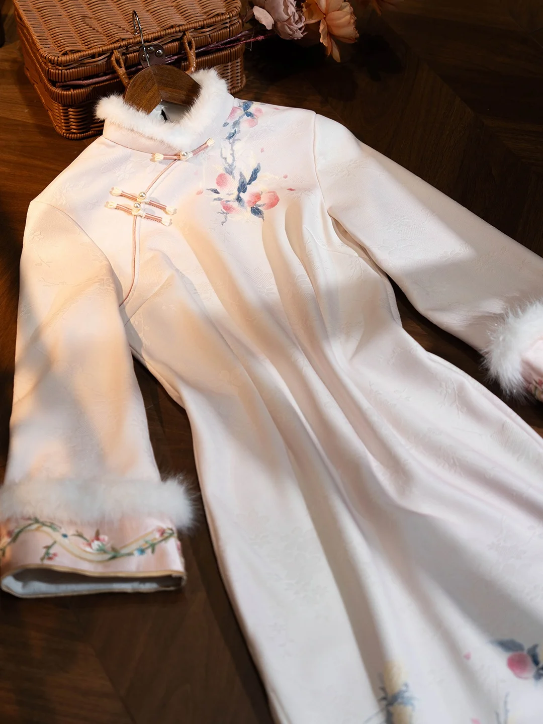 pink-traditionnel-chinois-sle-reforme-dr-thiened-long-sve-fce-line-bureau-convient-automne-hiver-qip-mi-long