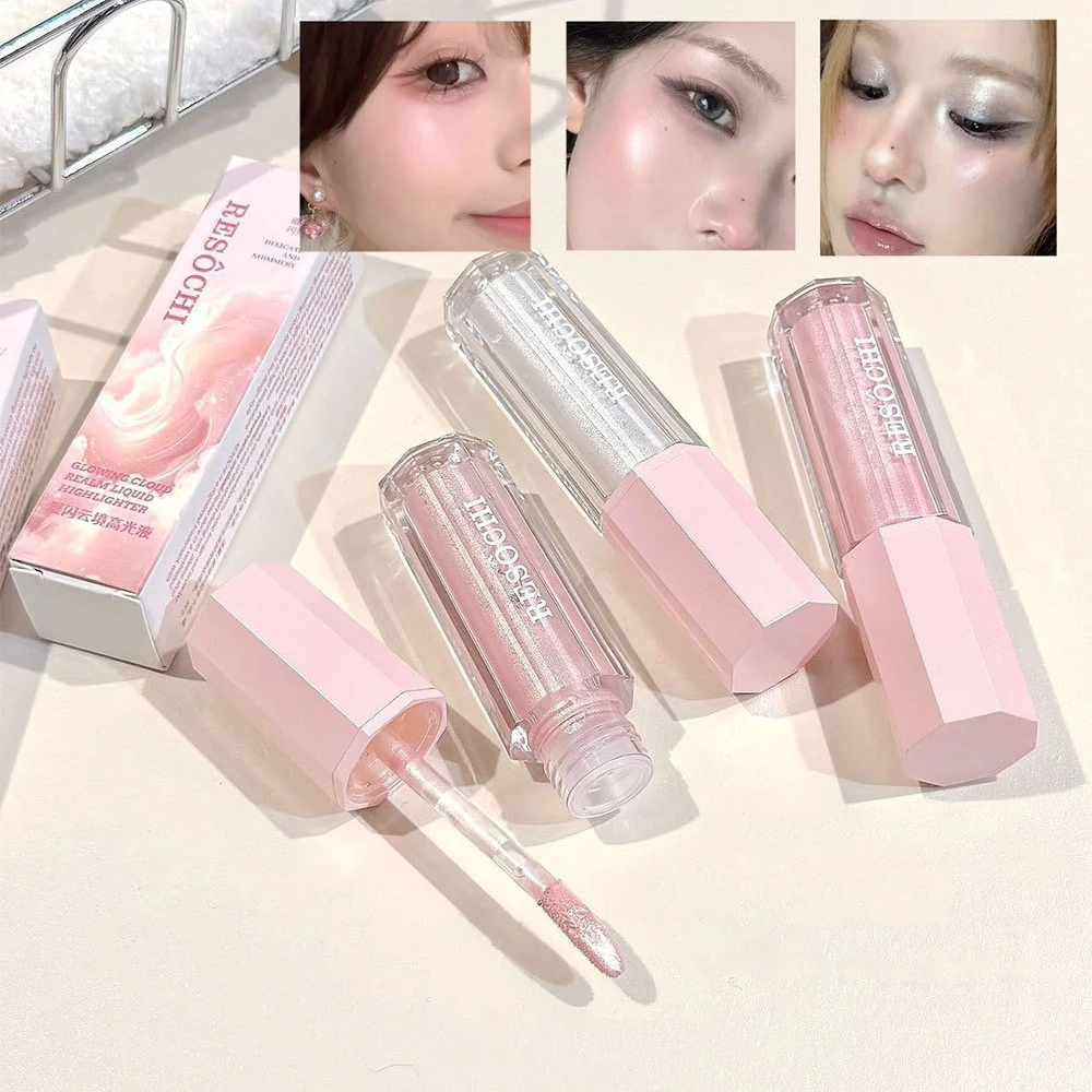 Liquid Highlighter Drops Dewy Glow Face Brightener Multi Use Shimmer for Cheeks Eyes Nose Lightweight Natural Illuminator Makeup