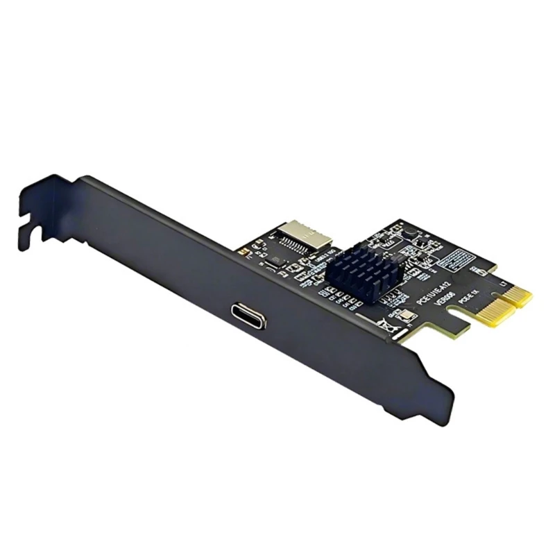 

Y1UB Highly Speed 10Gbps USB Type C PCIE Adapter Card With Type C Front Port, ASM3142 Chipset Supports Simultaneous Operate