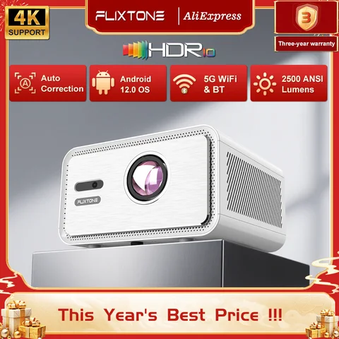 Flixtone D9W Mini портативный проектор 2500 ANSI 1080P
