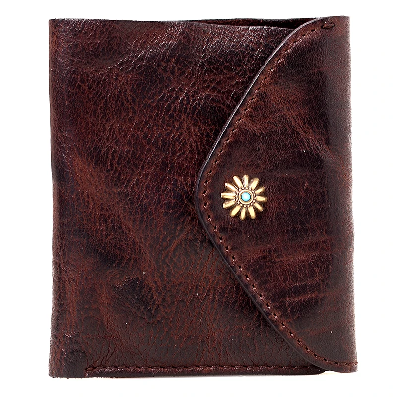 

Men Short Wallet Retro Coin Purse Male Card Holder Wallet Ultra-thin Horizontal Ticket Wallets Original Handmade Genuine Leather