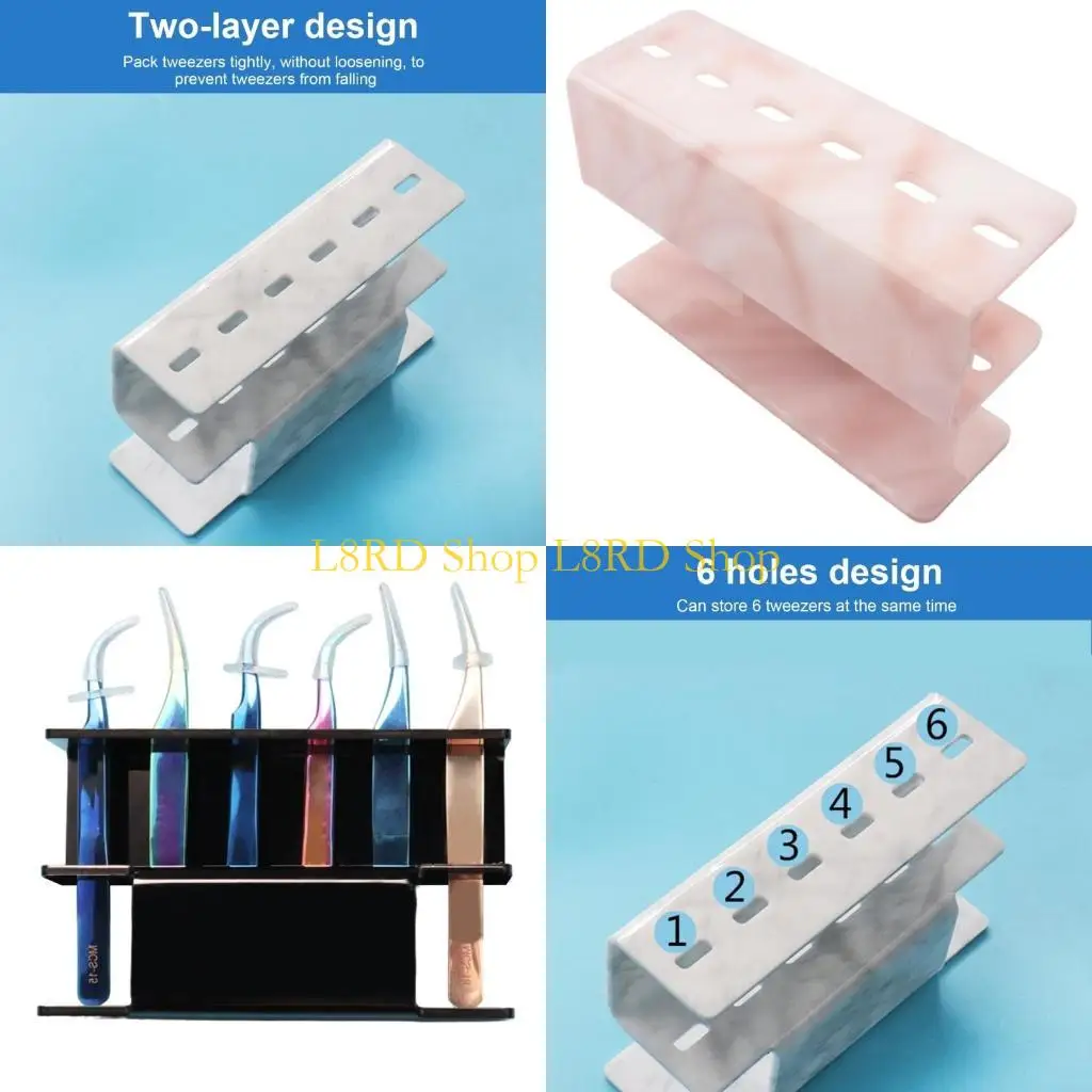 Giải pháp lưu trữ acrylic chuyên nghiệp L8RD cho nhíp mở rộng lông mi tổ chức và hiển thị các công cụ của bạn