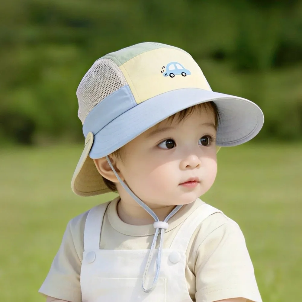 

Breathable Animal Cartoon Bucket Hat Quick-dry Car Summer Kid Sun Hat Shading Hat Letter Children's Fisherman Hat Summer
