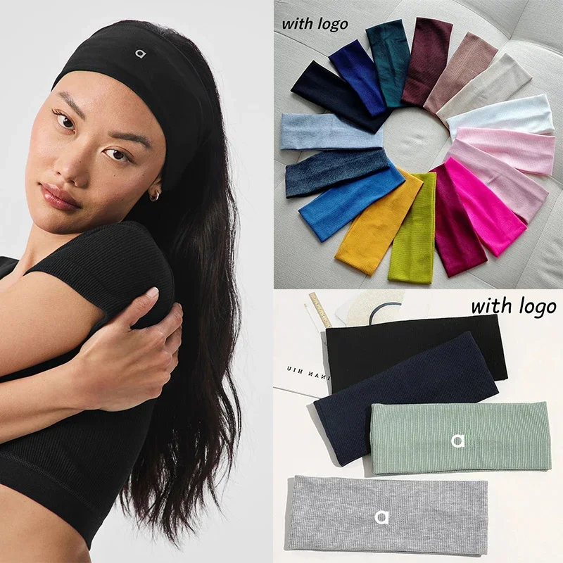 1Pcs solid color wide headband yoga fashion knitted women's headband running sports cotton breathable hair accessories