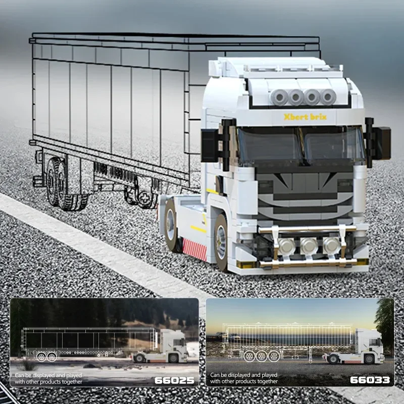 

66032 Европейский грузовик, 420 деталей, конструктор из мелких блоков, модели автомобилей для сборки, игрушки DIY, рождественские подарки