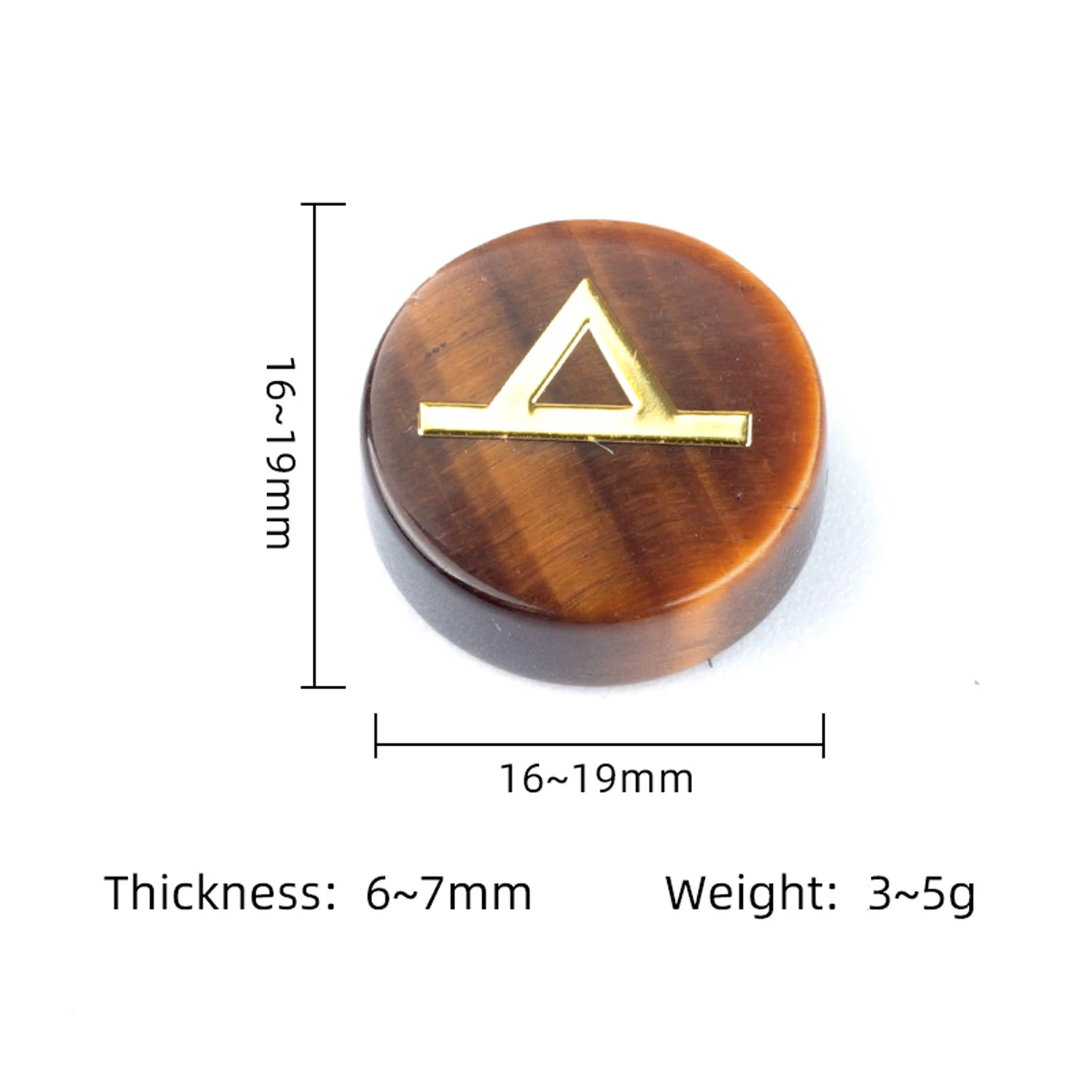 25ชิ้น/แพ็คลูกปัด tuthark หินธรรมชาติ futhorc เครื่องประดับรูนหัวเตียงเครื่องประดับสายคล้องแว่นตาลูกปัด