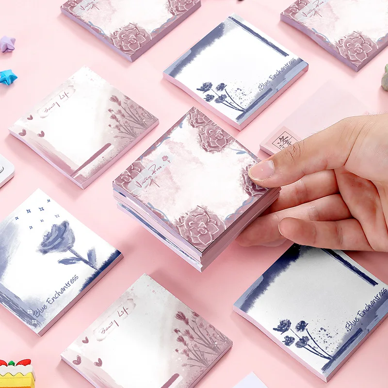 Leon's Day INS Wind Sticky Notebook Stickers, Cartoon Cute Student Notepad Ledger, Creative N Times Stickers, CYBQKum1 Pc