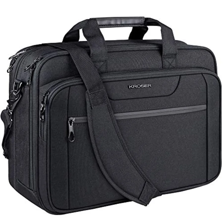 

Laptop Bag Expandable Laptop Briefcase Fits Up to 17.3 Inch Laptop Water-Repellent Shoulder Messenger Bag Computer Bag for Trav