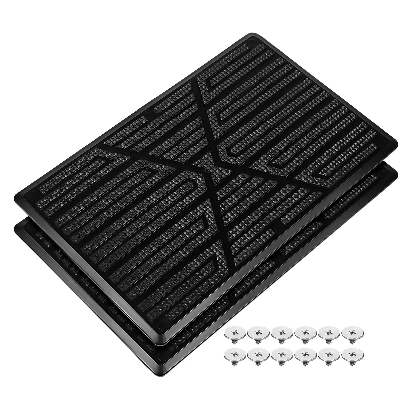 2pcs Car Floor Mat Repair Patch Rubber Pedal Cover Anti-Skid Mat For Auto Carpet Protection Foot Pedal Pad For Front Rear Seats