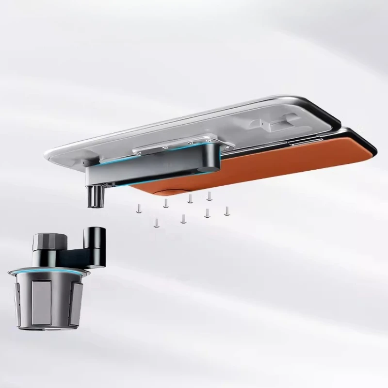 Center Console Small Table Foldable Cup Holder Fixed 360° Rotation Working Desk For Xiaomi YU7/SU7 Modification Accessories view 4